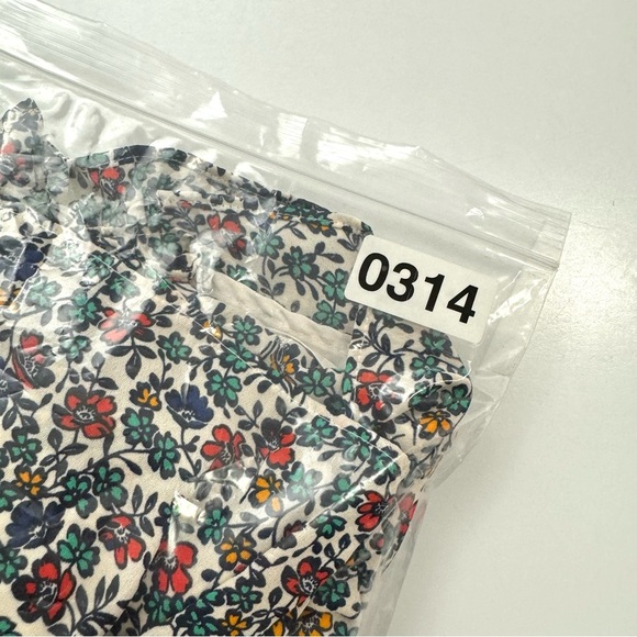 J. Crew Relaxed Printed Ruffled Casual Dress Fiery Sunset Ditsy Floral Size M - Picture 16 of 16